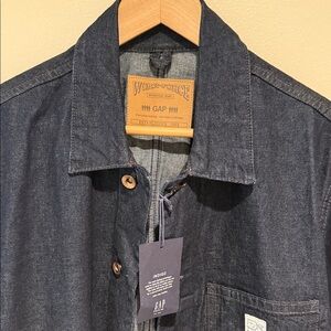 GAP Men's Dark Blue Denim Shirt Jacket